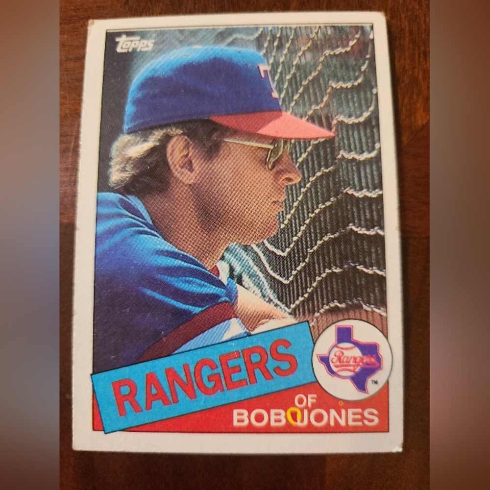 Bob Jones 1985 topps error card